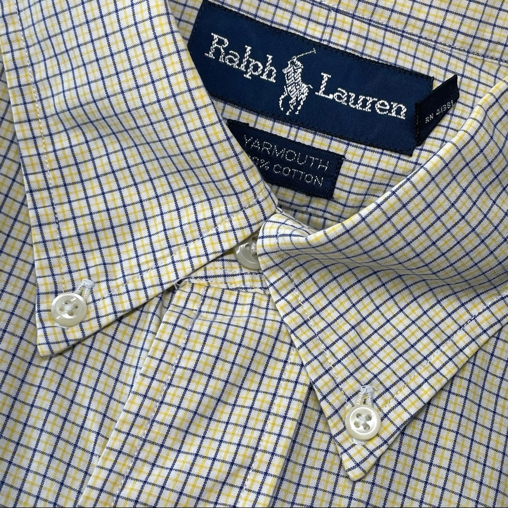 Ralph Lauren Men's Dress Casual Shirt Classic Fit Yarmouth Cotton Size 16 34-35